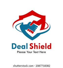 Deal shield logo template illustration