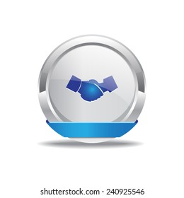 Deal Sign Blue Vector Icon Button