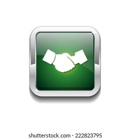 Deal Sign Green Vector Icon Button