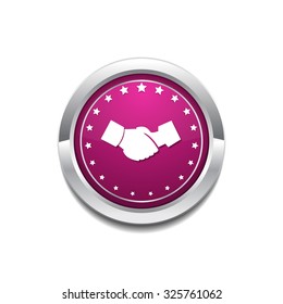 Deal Sign Pink Vector Button Icon