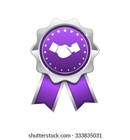 Deal Sign Violet Vector Icon Design