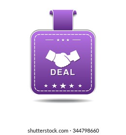 Deal Sign Violet Vector Icon Design