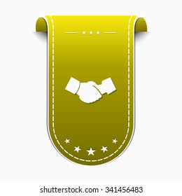 Deal Sign Yellow Vector Icon Design