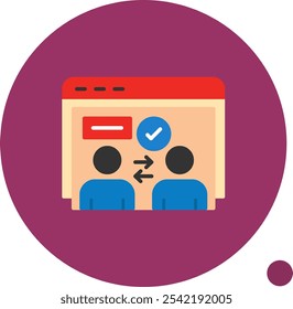 Deal Sites Flat Shadow Vector Icon Design