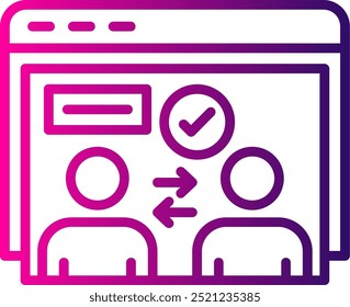 Deal Sites Line Gradient Vecor Icon Design