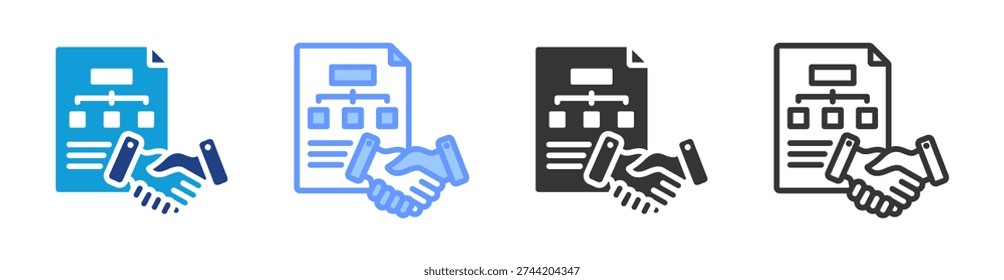 Deal Structure icon set multiple style collection