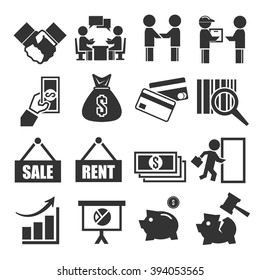 Deal, Trade, Purchase Icon Set