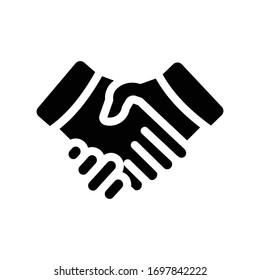 deal vector glyph  flat icon 