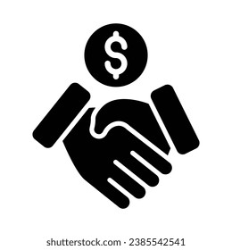 Deal Vector Glyph Icon For Personal And Commercial Use.
