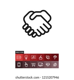 Deal vector icon