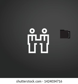 Deal vector icon. Deal concept stroke symbol design. Thin graphic elements vector illustration, outline pattern for your web site design, logo, UI. EPS 10.