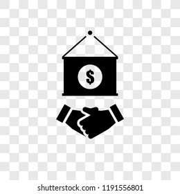 Deal vector icon isolated on transparent background, Deal transparency logo concept