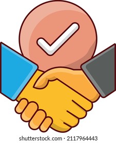 deal Vector illustration on a transparent background. Premium quality symmbols. Vector line flat icons for concept and graphic design. 
