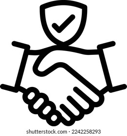 deal  Vector illustration on a transparent background. Premium quality symmbols. Thin line vector icons for concept and graphic design. 
