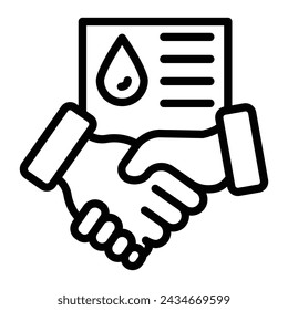 Deal Vector Line Icon Design