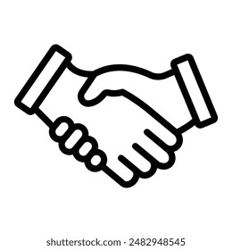 Deal Vector Line Icon Design
