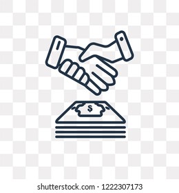 Deal vector outline icon isolated on transparent background, high quality linear Deal transparency concept can be used web and mobile