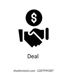 Deal  Vector   solid Icons. Simple stock illustration stock
