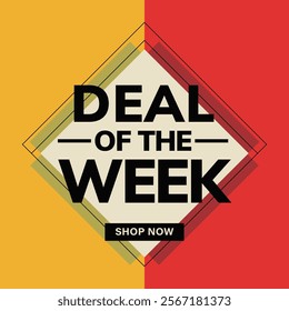 Deal of the Week Shop Now Yellow and Red Banner