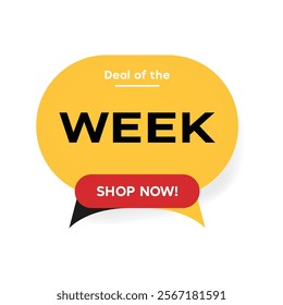 Deal of the Week Shop Now Yellow and Red Banner