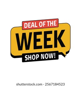 Deal of the Week Shop Now Yellow and Red Banner