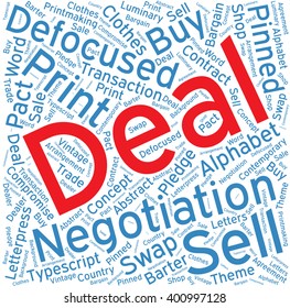 Deal ,Word cloud art  background