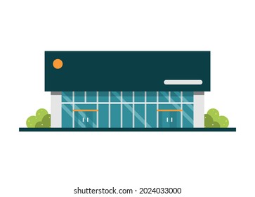 Dealer building. Simple flat illustration.