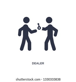 dealer icon. Simple element illustration from activity and hobbies concept. dealer editable symbol design on white background. Can be use for web and mobile.