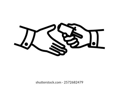 Dealership, auto dealer, car company outline icon. Car rental center, automobile lease or sale shop thin line vector. Used vehicle salon linear symbol with keys in human hands. valet line illustration