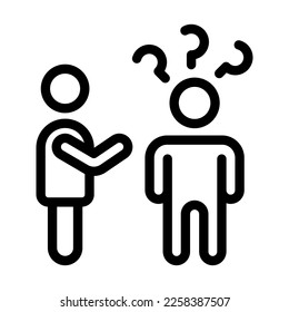 Umgang mit schwierigen Persönlichkeiten Vektor Line Icon Design