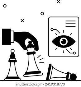 Dealing Effectively with Competitive Challenges Vector Icon Design, Commercial strategy Symbol Market outreach Sign  oversight and operational control stock illustration, Victory Achieved Concept