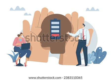 Dealing with fatigue and increasing employee freshness, Problems of burnout and loss of energy in work, Business people are analyzing how to increase motivation or add energizer for the team.
