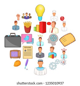 Dealing icons set. Cartoon set of 25 dealing vector icons for web isolated on white background