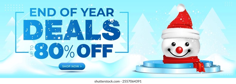 Deals, Discount, offer, sale banner poster for Christmas. Winter, end of year Logo unit. Digital Website, Ecommerce Advertising, Promo Offers Label Design. Vector Layered illustration