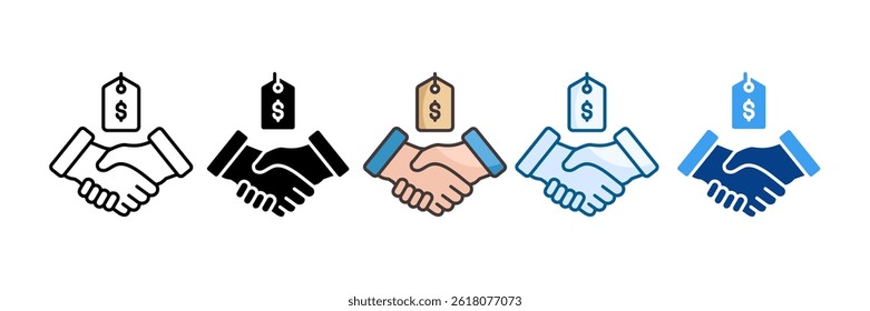 Deals Icon Set Multiple Style Collection