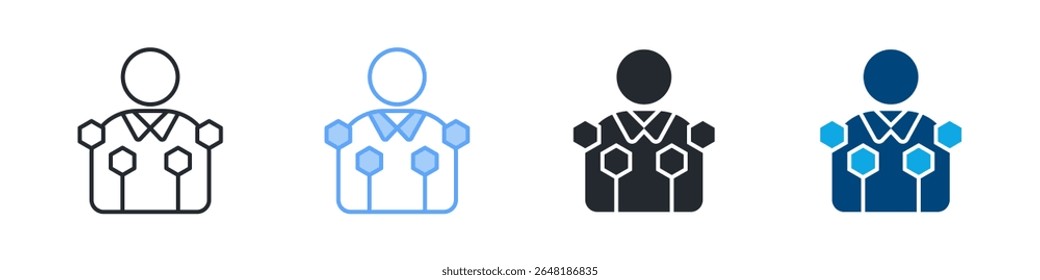 Dean Icon Set Multiple Style. Designed In Outline, Blue, Glyph, Dual Tone
