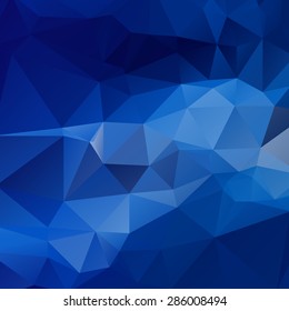 Deap blue ocean  abstract geometric rumpled triangular low poly style vector illustration graphic background