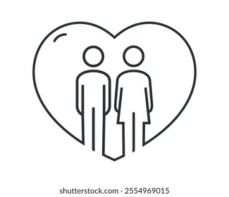 Dear couple icon. Illustration vector