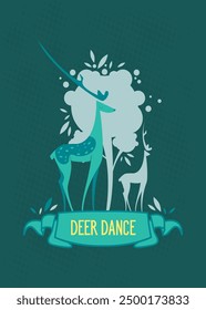 Dear Dance design for t-shirt print, tee applique, fashion slogans, badge, label clothing, jeans, and casual wear. Vector illustration