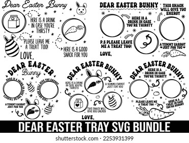 dear easter bunny tray svg bundle