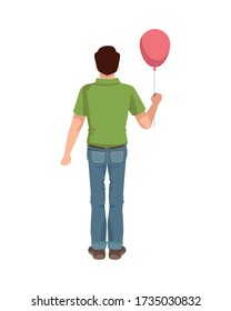 lieber Vater mit Ballon Helium Vektor-Design