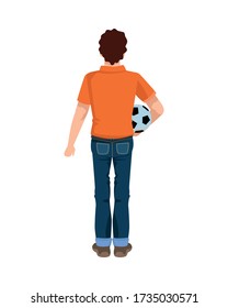 lieber Vater mit Fußballballon Vektorgrafik Design