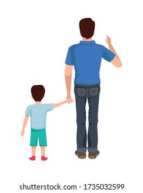 dear father with son avatars characters vector illustration design svg