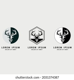 Dear head logo vector template. suitable for company logo, print, digital, icon, apps, and other marketing material purpose