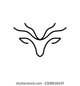 dear head outline vector logo
