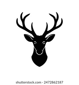 Dear head silhouette logo, Vector illustration