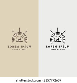 Dear hunter logo vector template. suitable for company logo, print, digital, icon, apps, and other marketing material purpose