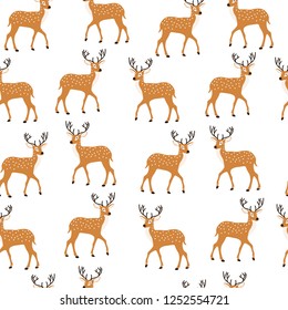 dear pattern cute seamless animal vector pattern 