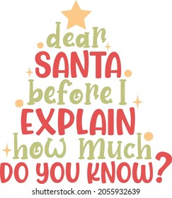 Dear Santa Before I Explain How Much Do You Know | Funny Christmas Quote