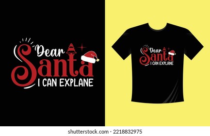 dear santa i can explain t shirt design free vector svg design template, gnome, santa clause, December , cookie, crew, typography, snowman, new year